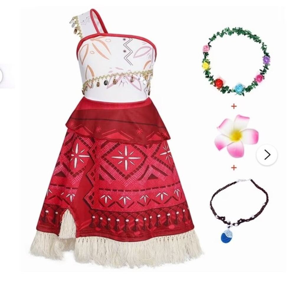 NEW Spooktacular Creations Moana 2 Cosplay Moana Dress Costume Dress Girls sz L